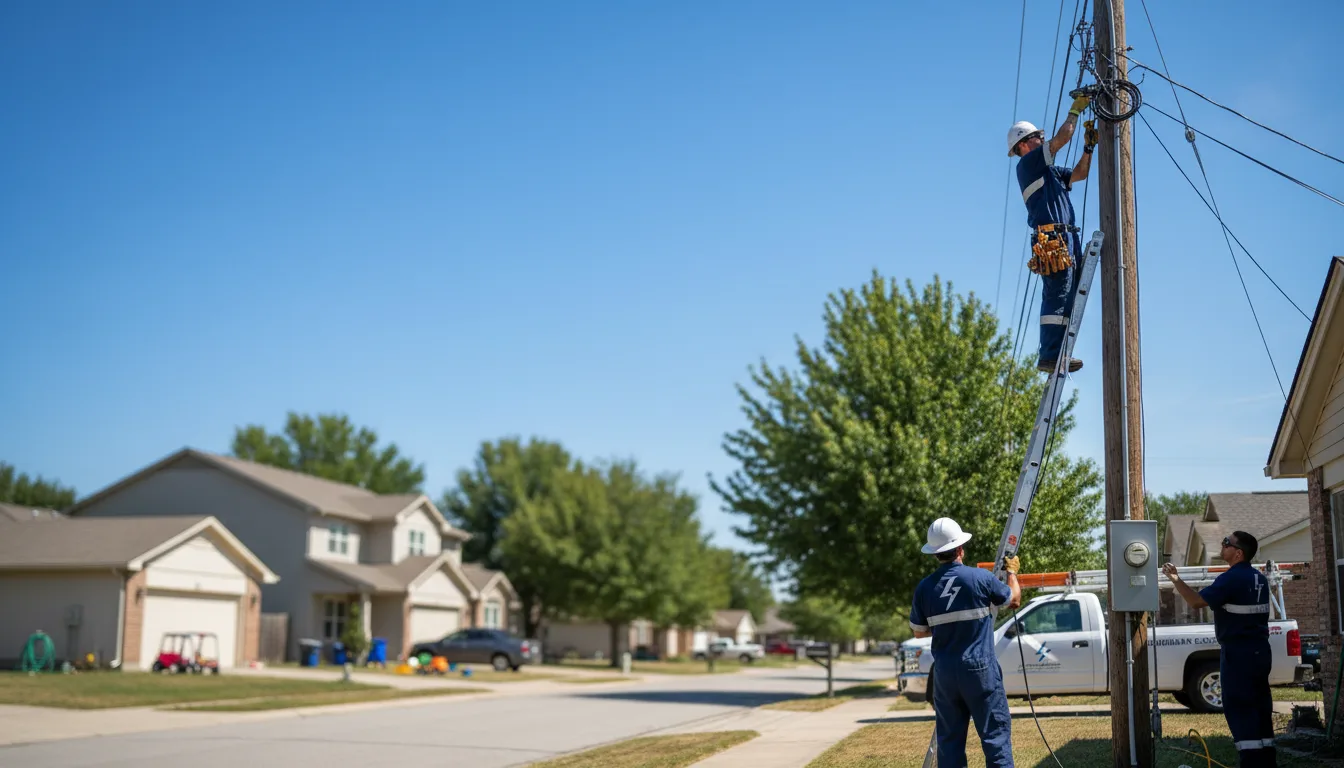 Residential electrician providing installation services in Hubertus, WI